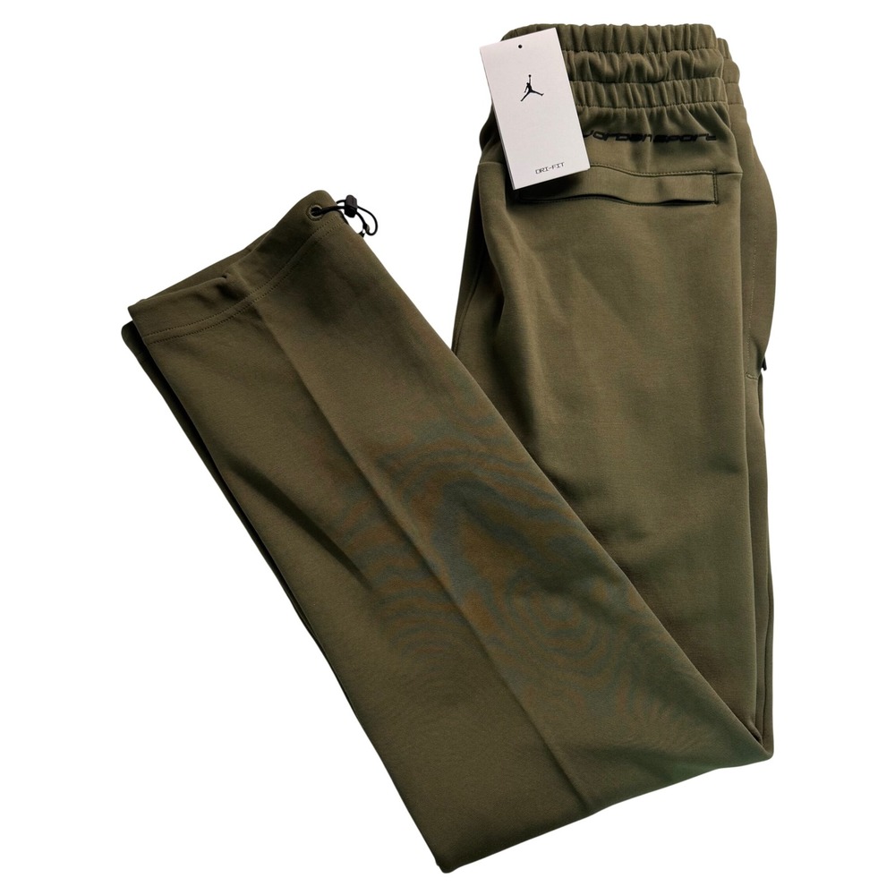 Jordan Sport Hoop Fleece Dri-FIT Mens Pants Sweatpants Olive Green Small NWT